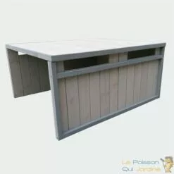 LE POISSON QUI JARDINE.FR Cabane, Carport Ou Garage, Pour Robot Tondeuse. En Bois, Gris -Tondeuse Boutique 10553254 4