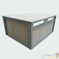 LE POISSON QUI JARDINE.FR Cabane, Carport Ou Garage, Pour Robot Tondeuse. En Bois, Gris -Tondeuse Boutique 10553254 5