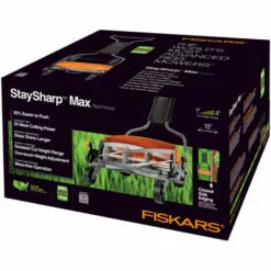 Fiskars Tondeuse à Gazon Manuelle, Tondeuse à Cylindre Avec Système De Coupe Sans Frottement Des Lames, Largeur De Coupe: 46 Cm, Noir/Orange/Argenté, StaySharp Max, 1000591 11 Fiskars Tondeuse à Gazon Manuelle, Tondeuse à Cylindre Avec Système De Coupe Sans Frottement Des Lames, Largeur De Coupe: 46 Cm, Noir/Orange/Argenté, StaySharp Max, 1000591 -Tondeuse Boutique 10641592 5