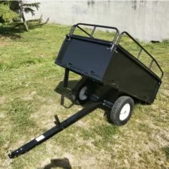 WILTEC Remorque Basculante 200x78x94,5cm Avec Grille Et Parois Amovibles Dispositif D'attelage Universel -Tondeuse Boutique 13454069 3