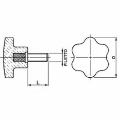 LEM SELECT Molette En Bakelite Ø 60 Filetage Male M12X20 (Lot De 2) -Tondeuse Boutique 14032563 2