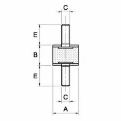 LEM SELECT Silent Bloc Universel Male X Male Ø20X25 M6X16 (Lot De 4) -Tondeuse Boutique 14032605 2