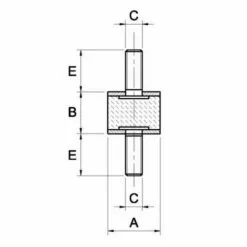 LEM SELECT Silent Bloc Universel Male X Male Ø20X15 M6X16 (Lot De 4) -Tondeuse Boutique 18079701 2