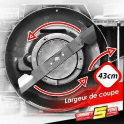 GARDEOPRO Tondeuse 1800w - 43cm - 2 Lames - Gardeo Pro -Tondeuse Boutique 19495753 3