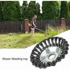 BEARSU Brosse Désherbant Ronde Pour Débroussailleuse - Haute Résistance - Cône - Anti-mauvaises Herbes - 20,3 Cm 11 BEARSU Brosse Désherbant Ronde Pour Débroussailleuse - Haute Résistance - Cône - Anti-mauvaises Herbes - 20,3 Cm -Tondeuse Boutique 25473692 5