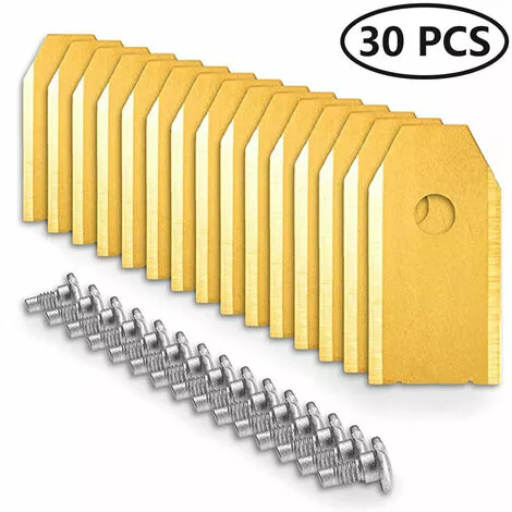 DEVENIRRICHE Lames En Acier Carbonisé De Tondeuse Robotique De Remplacement Pour Toutes Les Tondeuses à Gazon Robotisées Husqvarna Automower 30/45 Pièces, Style 1 3 DEVENIRRICHE Lames En Acier Carbonisé De Tondeuse Robotique De Remplacement Pour Toutes Les Tondeuses à Gazon Robotisées Husqvarna Automower 30/45 Pièces, Style 1