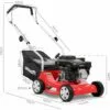 Tondeuse à Gazon à Essence 139cc 5cv 4 Temps Moteur OHV Traction Manuelle 390mm Lame Acier Double Tranchant 16" Hauteur De Coupe Réglable Et Panier D'une Capacité De 35L - Greencut GLM660X -Tondeuse Boutique 2803531 1
