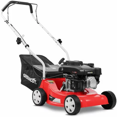 Tondeuse à Gazon à Essence 139cc 5cv 4 Temps Moteur OHV Traction Manuelle 390mm Lame Acier Double Tranchant 16" Hauteur De Coupe Réglable Et Panier D'une Capacité De 35L - Greencut GLM660X 4 Tondeuse à Gazon à Essence 139cc 5cv 4 Temps Moteur OHV Traction Manuelle 390mm Lame Acier Double Tranchant 16" Hauteur De Coupe Réglable Et Panier D'une Capacité De 35L - Greencut GLM660X – Image 2