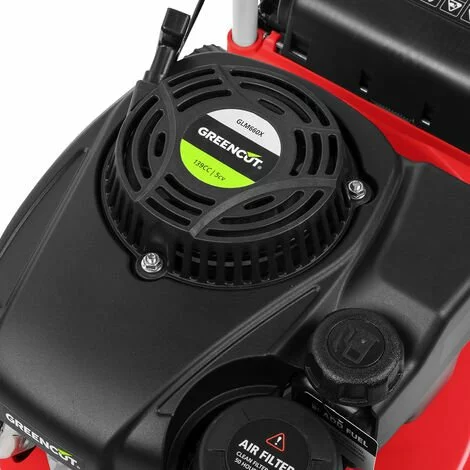 Tondeuse à Gazon à Essence 139cc 5cv 4 Temps Moteur OHV Traction Manuelle 390mm Lame Acier Double Tranchant 16" Hauteur De Coupe Réglable Et Panier D'une Capacité De 35L - Greencut GLM660X 7 Tondeuse à Gazon à Essence 139cc 5cv 4 Temps Moteur OHV Traction Manuelle 390mm Lame Acier Double Tranchant 16" Hauteur De Coupe Réglable Et Panier D'une Capacité De 35L - Greencut GLM660X – Image 5