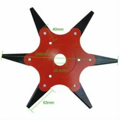 HAPPYSHOPPING Tondeuse Agazon Tete De Lame Asix Feuilles Accessoires De Debroussailleuse Lame En Acier Au Manganese En Alliage Tete De Tondeuse Lame De Coupe A6 Feuilles -Tondeuse Boutique 28355943 3