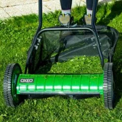 OXEO Tondeuse à Main Pelouse - Tondeuse à Main Gazon -5 Lames Solides - Largeur 40cm - Réglage Hauteur - Tondeuse Manuelle -Tondeuse Boutique 28741582 3