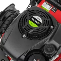 Tondeuse à Gazon Essence 165cc 6cv 4 Temps OHV Moteur Automoteur à Double Tranchant Lame Acier 460mm 18" Hauteur De Coupe Réglable Et Panier D'une Capacité De 55L - Greencut GLM770X -Tondeuse Boutique 28885720 4