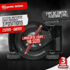 ELEM GARDEN TECHNIC Tondeuse Thermique Poussée 123CC Elem Garden -Tondeuse Boutique 29317476 3