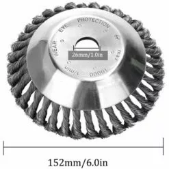 HAPPYSHOPPING Tete De Coupe De Brosse De Tondeuse A Gazon, Dissolvant De Rouille De Fil, Tete D'herbe, Tete De Desherbage, Accessoires De Debroussailleuse De Tondeuse A Gazon, 6 Pouces -Tondeuse Boutique 29843205 3