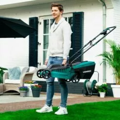 VONROC Tondeuse à Gazon 1300W – Largeur De Coupe De 32cm – Bac De Ramassage 30L Avec Indicateur De Remplissage – Hauteur De Coupe Réglable -Tondeuse Boutique 29982911 4