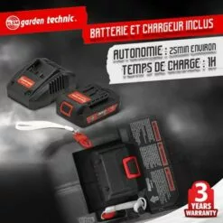 ELEM GARDEN TECHNIC Tondeuse Rechargeable 20V 33 Cm -ElemGardenTechnic -Tondeuse Boutique 30385510 4