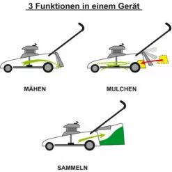Tondeuse Thermique 46cm 4.7cv 170cc 60 L 3en1 - Multifonction, Recommandée Pour Les Surfaces De Gazon Moyennes Et Grandes - Tondeuse à Gazon De BRAST -Tondeuse Boutique 31042818 3