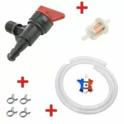 CYCLINGCOLORS Kit Essence BRIGGS ET STRATTON 399517 396244 698182 M73553 : Robinet + Durite + Filtre + Collier Tondeuse Tracteur