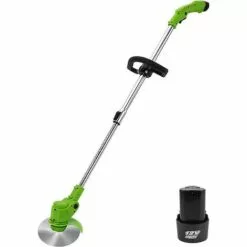 BRIDAY Tondeuse à Gazon Électrique Ménage Agricole Désherbeur Sans Fil Batterie Au Lithium 12 V / 24 V Outil DTaille De Jardin Portable Tondeuse à Gazon Débroussailleuse