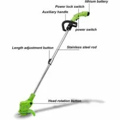 BRIDAY Tondeuse à Gazon Électrique Ménage Agricole Désherbeur Sans Fil Batterie Au Lithium 12 V / 24 V Outil DTaille De Jardin Portable Tondeuse à Gazon Débroussailleuse -Tondeuse Boutique 31766562 4