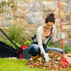 Relaxdays Tondeuse Manuelle Gazon, Avec Bac De Ramassage, Réglage Hauteur De Coupe, Largeur Découpe 29,5 Cm, Noir/rouge -Tondeuse Boutique 32160021 5
