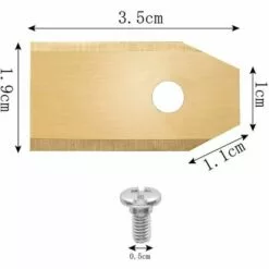 XUEQIEE 45 X Lames De Couteau En Titane Pour Toutes Les Tondeuses Robotiques Husqvarn/Automower/ Yardforce/Gardena(3g-0.75mm) Avec 45 Vis, Lames De Rechange Pour Modéles 105,310,315,320,420,430x,r40i - Doré -Tondeuse Boutique 32985923 3