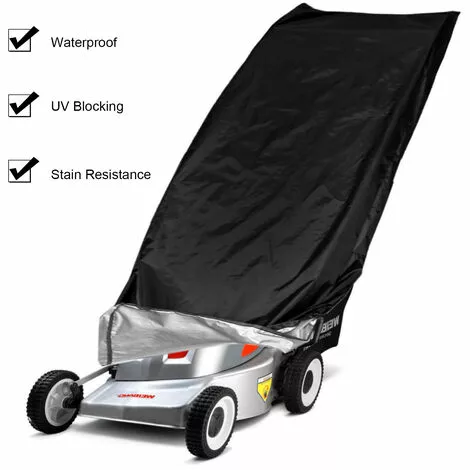 ASUPERMALL Housse De Tondeuse A Gazon Avec Revetement Impermeable Pare-Soleil Housse De Protection Anti-Dechirure Aux Uv Housse Avec Cordon De Serrage, Noir - Noir 7 ASUPERMALL Housse De Tondeuse A Gazon Avec Revetement Impermeable Pare-Soleil Housse De Protection Anti-Dechirure Aux Uv Housse Avec Cordon De Serrage, Noir - Noir – Image 5