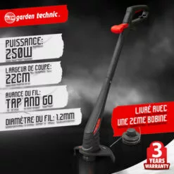 ELEM GARDEN TECHNIC Tondeuse 1300W + Coupe Bordures 250W 9 ELEM GARDEN TECHNIC Tondeuse 1300W + Coupe Bordures 250W -Tondeuse Boutique 34701293 3
