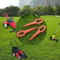 DONTODENT Lot De 50 Lames De Rechange Pour Tondeuse à Gazon En Plastique, Lame De Tondeuse à Gazon Noire Et Decker -Tondeuse Boutique 34737481 4