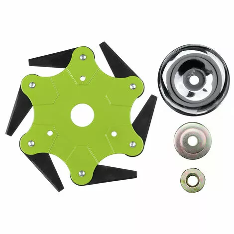 TIGA Tête De Tondeuse à Gazon 3/6 Lames En Acier Pour Ficelle D'herbe De Jardin + Couvercle De Plaque (vert, 6 Dents Avec Pièces) 5 TIGA Tête De Tondeuse à Gazon 3/6 Lames En Acier Pour Ficelle D'herbe De Jardin + Couvercle De Plaque (vert, 6 Dents Avec Pièces) – Image 3