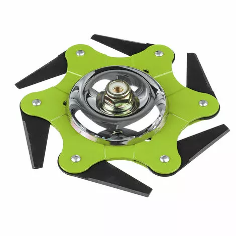 TIGA Tête De Tondeuse à Gazon 3/6 Lames En Acier Pour Ficelle D'herbe De Jardin + Couvercle De Plaque (vert, 6 Dents Avec Pièces) 6 TIGA Tête De Tondeuse à Gazon 3/6 Lames En Acier Pour Ficelle D'herbe De Jardin + Couvercle De Plaque (vert, 6 Dents Avec Pièces) – Image 4