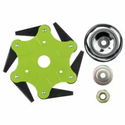 TIGA Tête De Tondeuse à Gazon 3/6 Lames En Acier Pour Ficelle D'herbe De Jardin + Couvercle De Plaque (vert, 6 Dents Avec Pièces) 11 TIGA Tête De Tondeuse à Gazon 3/6 Lames En Acier Pour Ficelle D'herbe De Jardin + Couvercle De Plaque (vert, 6 Dents Avec Pièces) -Tondeuse Boutique 35626584 5