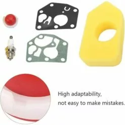 LangRay Filtre à Air Coton Set Pièces De Rechange Pour Tondeuse à Gazon 1 Filtre à Air 1 Bougie D'allumage 2 Entretoises 1 Ampoule D'amorçage Pour Kit D'entretien Briggs & Stratton 3.5hp Et 3,75hp 9 LangRay Filtre à Air Coton Set Pièces De Rechange Pour Tondeuse à Gazon 1 Filtre à Air 1 Bougie D'allumage 2 Entretoises 1 Ampoule D'amorçage Pour Kit D'entretien Briggs & Stratton 3.5hp Et 3,75hp -Tondeuse Boutique 35675614 3