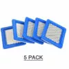 ASUPERMALL Paquet De 5 Filtres A Air 491588S, Remplacement Pour Briggs Stratton 491588 4915885 Cartouche De Filtre A Air Oem Plate, Filtre A Air Pour Tondeuse A Gazon, Bleu -Tondeuse Boutique 36417687 1