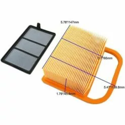 BEARSU 2 Pièces Remplacer Le Filtre à Air + Pré-filtre Adapté Pour BR320 STIHL TS410 TS420 Tondeuse à Gazon Remplacer 4238-140-1800 4238 140 4401 42381410300B -Tondeuse Boutique 36718956 2