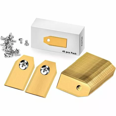 AIDUCHO Couteau Lame Titane 45pièces, Lame Robot Tondeuse à Gazon Avec Vis, Convient Aux Lames Tondeuse Robot De Différentes Marques Et Modèles, Pièces Et Accessoires Tondeuses à Gazon. 3 AIDUCHO Couteau Lame Titane 45pièces, Lame Robot Tondeuse à Gazon Avec Vis, Convient Aux Lames Tondeuse Robot De Différentes Marques Et Modèles, Pièces Et Accessoires Tondeuses à Gazon.