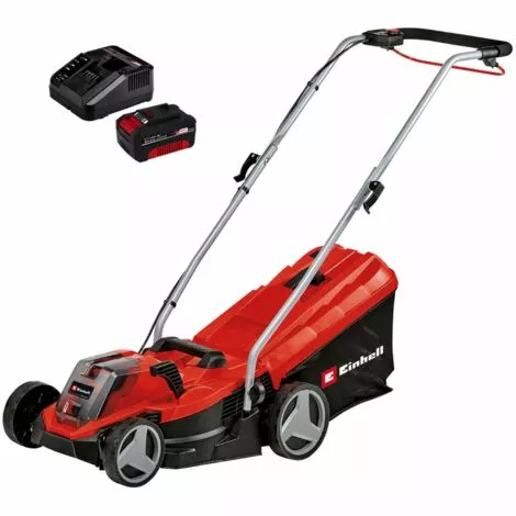 Einhell Tondeuse à Gazon Sans Fil GE-CM 18/33 Li Kit Power X-Change (18V, Largeur De Coupe 33cm, Surface Conseillée 200 M²) Livré Avec Batterie 4,0 Ah Et Chargeur 3 Einhell Tondeuse à Gazon Sans Fil GE-CM 18/33 Li Kit Power X-Change (18V, Largeur De Coupe 33cm, Surface Conseillée 200 M²) Livré Avec Batterie 4,0 Ah Et Chargeur