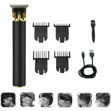 BRIDAY Tondeuse à Cheveux Professionnelle Sans Fil Tondeuse à Barbe Rechargeable USB Kit De Coupe De Cheveux Pour Hommes Avec 4 Peignes 3 BRIDAY Tondeuse à Cheveux Professionnelle Sans Fil Tondeuse à Barbe Rechargeable USB Kit De Coupe De Cheveux Pour Hommes Avec 4 Peignes