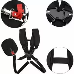 BARES Bandoulière Pour Tondeuse, Double Bandoulière Pour Tondeuse Professionnelle En Nylon Avec Ceinture Facilement Réglable Pour Débroussailleuse Jardin Pelouse Et Appareil Photo -Tondeuse Boutique 37157410 4