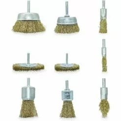 THSINDE Ensemble De Brosses Métalliques, Brosses De Roue Et De Coupe En Laiton Avec Tige, Brosses De Ponçage Pour Diverses Perceuses, Parfaites Pour éliminer La Rouille, La Corrosion, La Peinture Pour Les Outils électriques, De Jardin Et à Main (paquet De 9) -Tondeuse Boutique 42180322 5