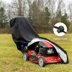 TANABATA Housse Pour Tondeuse à Gazon, étanche, Anti-poussière Et Anti-UV, En 190T, Avec Cordon De Serrage Et Sac De Rangement Pour Extérieur/intérieur - 193 X 63,5 X 112 Cm -Tondeuse Boutique 42414487 5