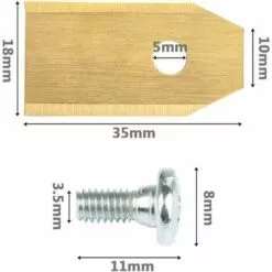 Jeu De 45 Lames En Titane Pour Robots Tondeuses Gardena, Yardforce (3 G - 0,75 Mm) + 45 Vis GrooFoo 9 Jeu De 45 Lames En Titane Pour Robots Tondeuses Gardena, Yardforce (3 G - 0,75 Mm) + 45 Vis GrooFoo -Tondeuse Boutique 42548294 3