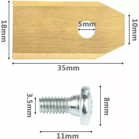 Jeu De 45 Lames En Titane Pour Robots Tondeuses Gardena, Yardforce (3 G - 0,75 Mm) + 45 Vis GrooFoo 5 Jeu De 45 Lames En Titane Pour Robots Tondeuses Gardena, Yardforce (3 G - 0,75 Mm) + 45 Vis GrooFoo â Image 3