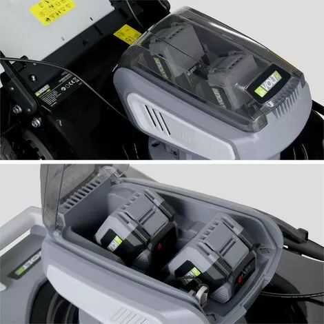 VOLTR 36V – Tondeuse à Gazon Sans Fil Tractée Ø46cm – 2x Batteries 18V Lithium 8.0Ah + Double Chargeur Rapide. Récupérateur D’herbe 50L - Gris 6 VOLTR 36V – Tondeuse à Gazon Sans Fil Tractée Ø46cm – 2x Batteries 18V Lithium 8.0Ah + Double Chargeur Rapide. Récupérateur D’herbe 50L - Gris – Image 4