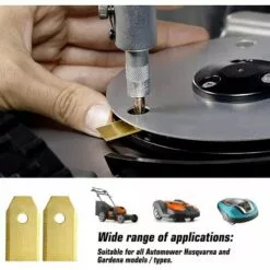 SUN FLOWERIT Lot De 45 Lames En Titane Pour Tondeuse Robot Husqvarna Automower, Gardena, Yardforce (3 G - 0,75 Mm) + 45 Vis -Tondeuse Boutique 45086084 3