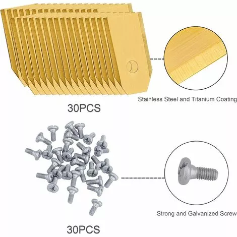 DENUOTOP Lames De Couteau En Titane 30 X Lames De Rechange Robot Tondeuse Pour Tous Les Tondeuses De Jardin Automower Husqvarna Gardena Yard Force Automower Robuste 4 DENUOTOP Lames De Couteau En Titane 30 X Lames De Rechange Robot Tondeuse Pour Tous Les Tondeuses De Jardin Automower Husqvarna Gardena Yard Force Automower Robuste – Image 2