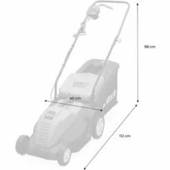 VOLTR – Tondeuse à Gazon électrique 1500W – Récupérateur D’herbe 50L. Diamètre De Coupe 36cm. Compacte Et Maniable - Gris -Tondeuse Boutique 50740863 5