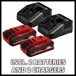 Einhell Tondeuse à Gazon Sans Fil GE-CM 36/37 Li + Cisaille à Gazon Sans Fil GE-CG 18/1 Li Power X-Change (18 V, Largeur De Coupe 37 Cm) Livré Avec 2 Batteries 3,0 Ah Et 2 Chargeurs) -Tondeuse Boutique 51134338 4