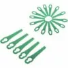 LITZEE 60 Pcs Green Plastic Edge Trimmer,Plastic Lawnmower Blades,Plastic Trimmer Blades,Lawn Mower Accessories