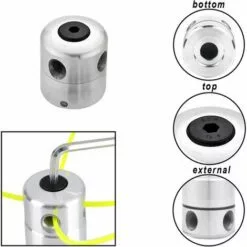 LITZEE 2PCS Tête De Débroussailleuse Aluminium Fils Tête Coupe-bordure Universelle Avec Tête Fil Nylon Pour Accessoires De Tondeuse à Gazon -Tondeuse Boutique 51553783 3